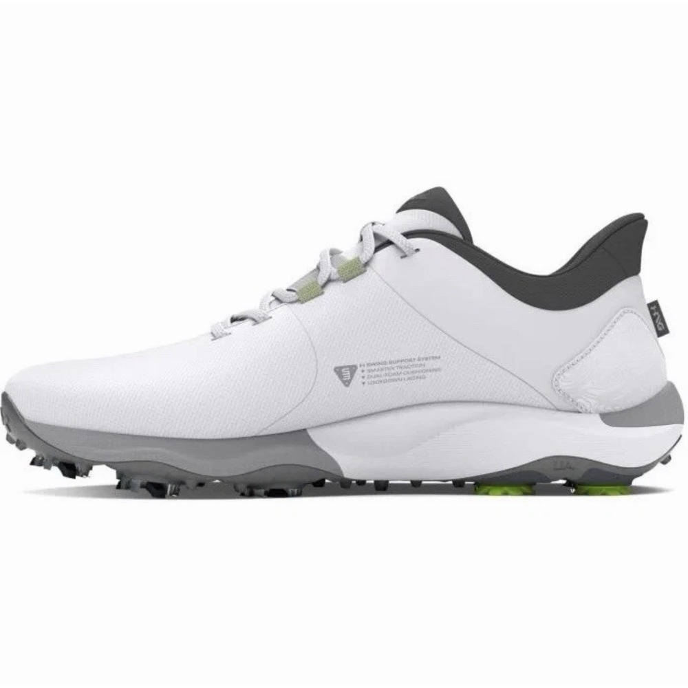 Under Armour HOVR Drive Pro Golf Shoes Men Size 11.5 3026919-100 White / Gray - Picture 3 of 5